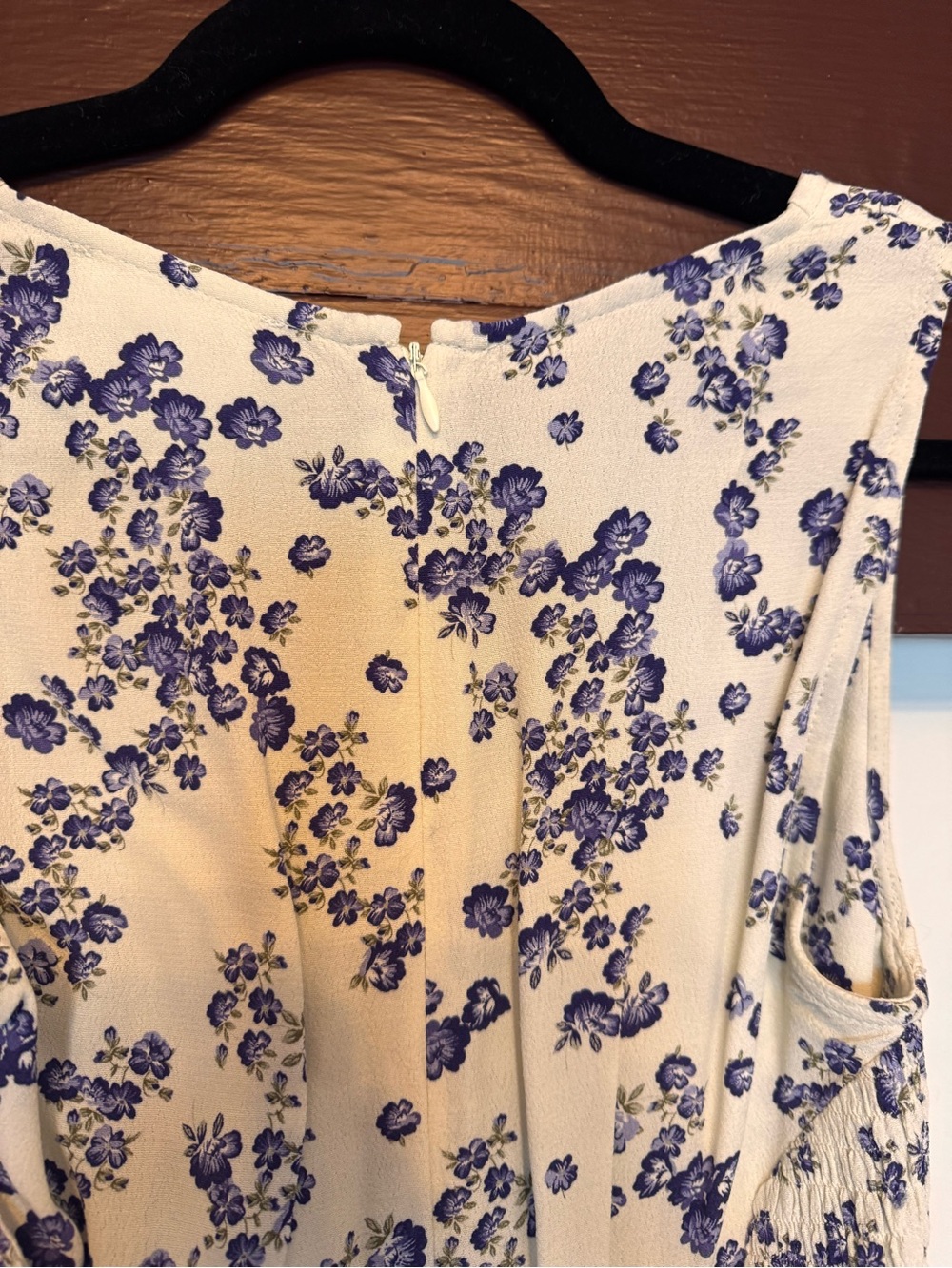 Rouje Paolina White & Blue Floral Midi Dress - Picture 6 of 8